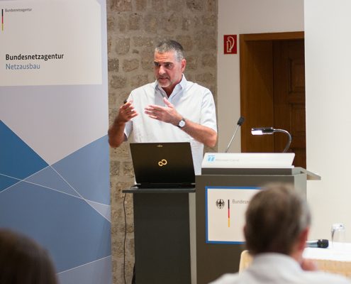 Christoph Eichenseer von Büro Hitschfeld beim Wissenschaftsdialog BNetzA in Bonn 2018 (Foto: Kristina Judith)
