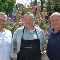 speaker des 127. lunch club Prof. Stubner mit André Münster und Uwe Hitschfeld | Foto: Peter Raasch