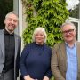 Katharina Hitschfeld und Patrick Schmeing mit Lunch Speaker Stefan Schedler